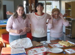Sandrine C., Évelyne et Yvette.