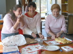 Sandrine C., Évelyne et Yvette.