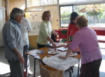 Gérard, André, Michèle, Évelyne et Yvette.