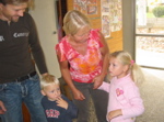 Frank Henry et ses enfants, et Régine.